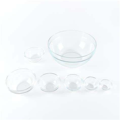 Assortment Of Arc Glass Bowls With Plastic Lids Ebth