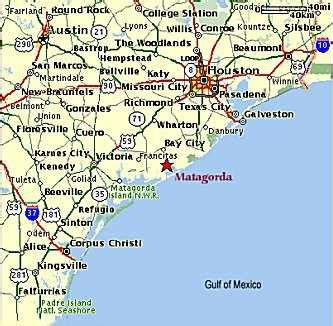 At Matagorda Texas - Locate Matagorda, Texas - Map of Matagorda Texas - Lodging, Fishing, and More!