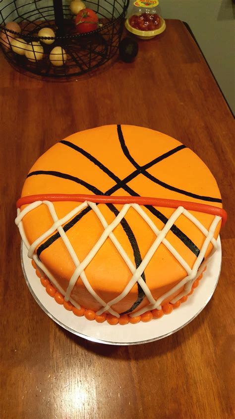 Basketball Cake Fondant Sports Birthday Cakes Basketball Themed