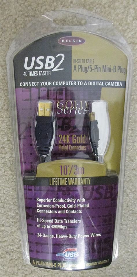 Belkin Gold Series Usb Pin Mini B Cable Feet M Usb A Mini