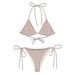 Strawberry Cacao Brown Polka Dot Triangle Bikini Etsy