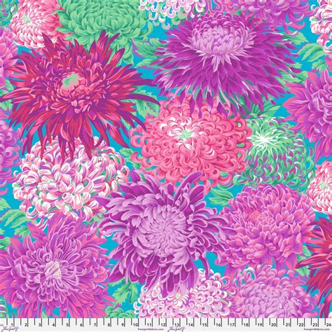 Kaffe Fassett Wide Back Backing Fabric Japanese Chrysanthemum Magenta