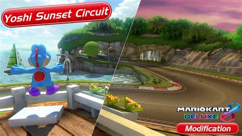 GCN Yoshi Sunset Circuit Mario Kart 8 Deluxe Mod YouTube