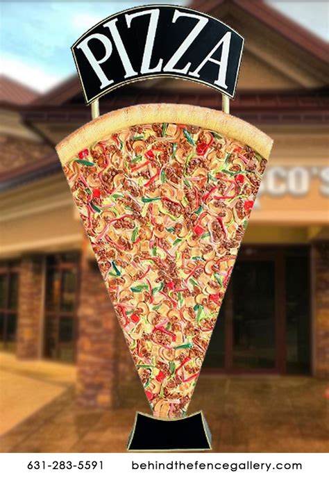 Jumbo Pizza Slice Advertising Sign Sculpture Jumbo Pizza Slice