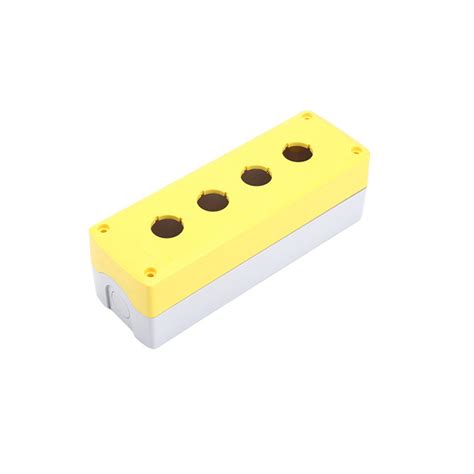 GOB 4A YW Button Switch Box Four Holes IP65 Waterproof Yellow Cover