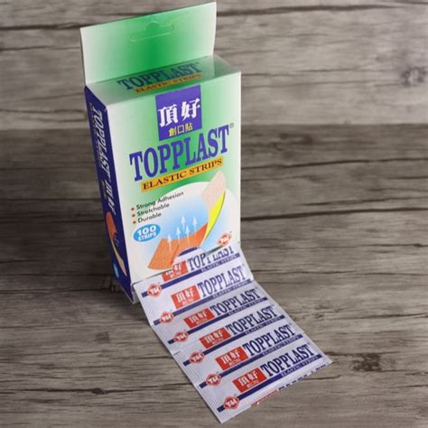 Topplast Elastic Strips Pcs Plaster Luka Berubat First Aid Strips