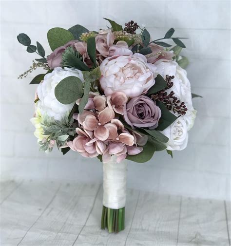 Wedding Bouquet Dusty Rose Bridal Bouquet Blush Wedding Bouquet Peony Bouquet Mauve Dusty