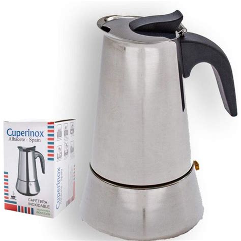 Cuperinox Cafetera Italiana 12 Tazas Cafetera Italiana Inducción