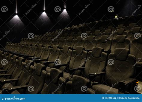 Empty movie theater stock photo. Image of chairs, empty - 104940652