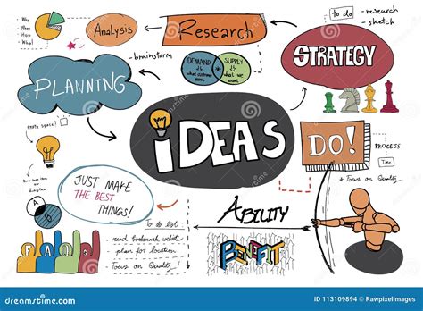 Illustration Of Brainstorming Ideas Concept Stock Illustration