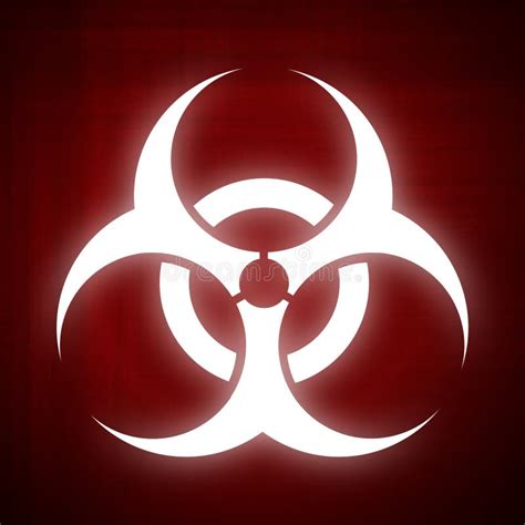 Biohazard Symbol On Red Background Stock Illustration - Image: 10089278