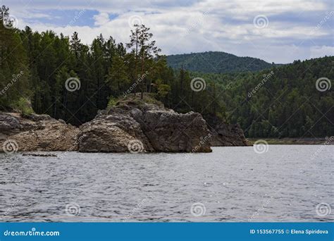 View Of The Krasnoyarsk Reservoir Krasnoyarsk Sea Stock Image Image