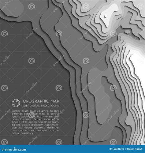 L Nea De Mapas De Topograf A Concepto De Mapa Topogr Fico Abstracto