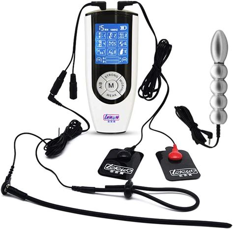 Juego EstimulacióN EléCtrica Lujo Dilatador Uretral Acero Inoxidable Y Anillo Polla Y TapóN Anal