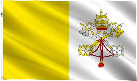 Rhunt Vatican Flag 3x5 Ft Large Moderate Outdoor Both