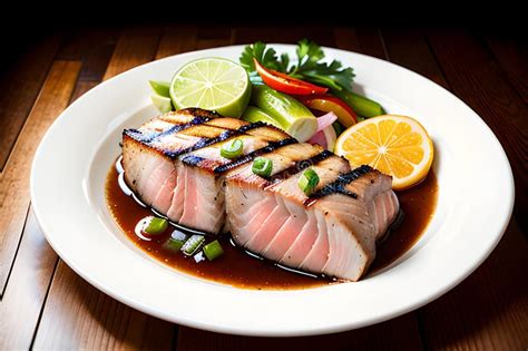 Illustration Of Delicious Grilled Tuna Steak Stock Illustration