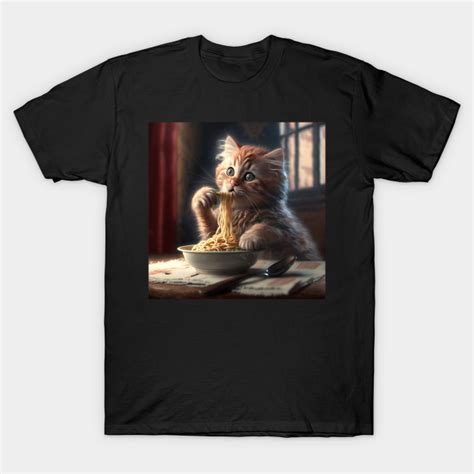 cat eating spaghetti meme - Cat Eating Spaghetti Meme - T-Shirt | TeePublic