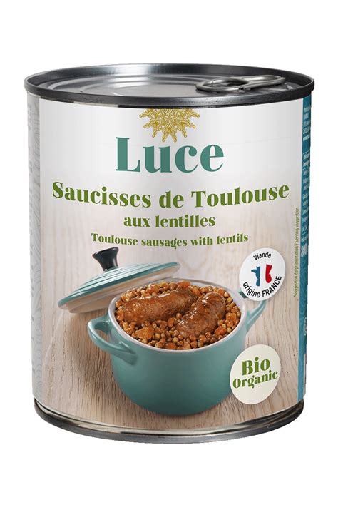 Saucisses De Toulouse Aux Lentilles Bio Luce