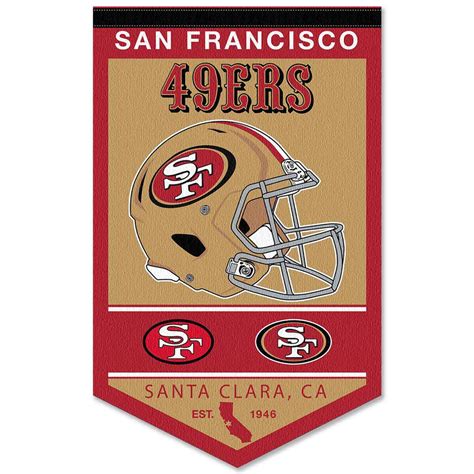 San Francisco 49ers History Heritage Logo Banner - State Street Products