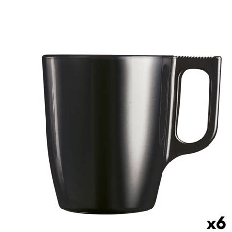 Tasse Mug Luminarc Flashy Noir 250 Ml Verre 6 Unités à Prix Carrefour