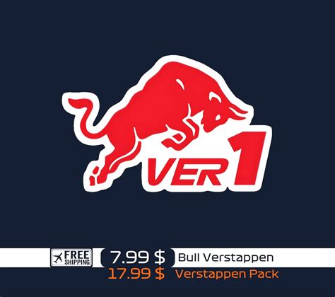 Bull Verstappen Max Verstappen Sticker Pack 23 Types Durable And