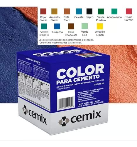 Color Para Cemento Cemix Kg Rojo Carmin Cuotas Sin Inter S