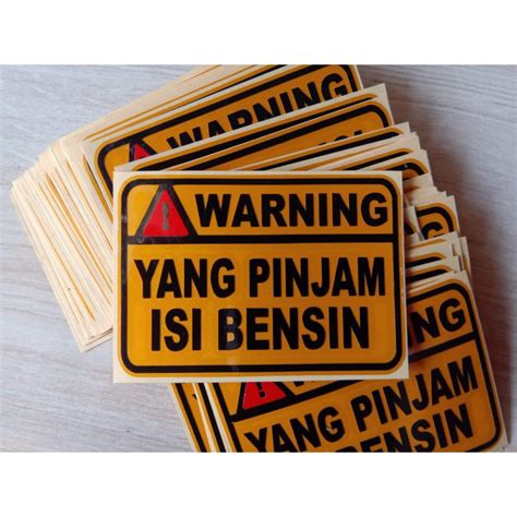 Jual Sticker Yang Pinjam Isi Bensin Stiker Motor Cutting Shopee Indonesia