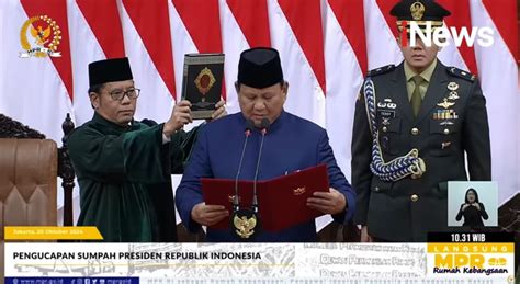 Breaking News Prabowo Gibran Resmi Dilantik Jadi Presiden Dan Wakil