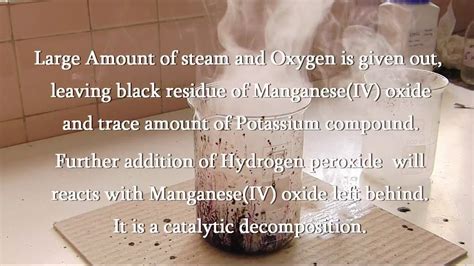 Decomposition Of Hydrogen Peroxide By Potassium Permanganate Youtube