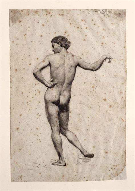 Male Nude Back With The Arm Extended Painting Mari No Fortuny Y