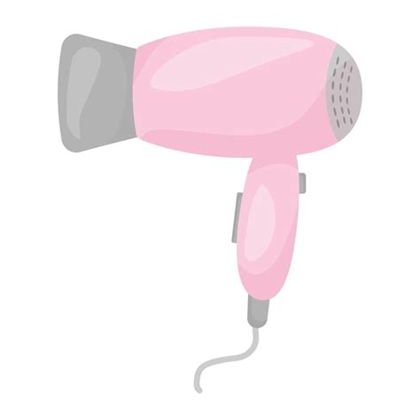 Premium Vector Hair Dryer Icon In Cartoon Style Isolated On White