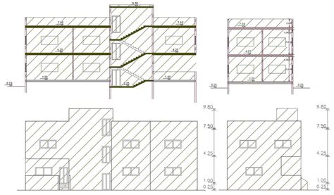 1700 Square Feet House Building Design Dwg File Cadbull