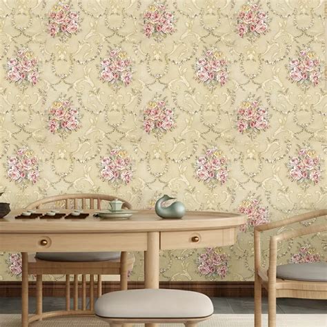 Self Adhesive Wallpaper Retro Floral Pattern Self Adhesive Temu