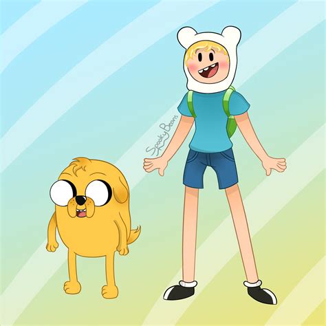 I drew stylized versions of Finn and Jake by combining my style and the ...