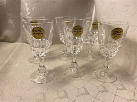 Sex Cristal d Arques Pompadour starkvinsglas l Köp på Tradera