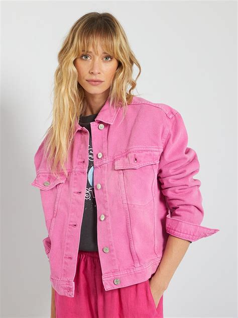 Chaqueta Corta Vaquera Rosa Violeta Rosa Kiabi 25 00