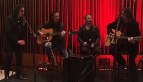 Gene Simmons Ace Frehley Bruce Kulick And Eric Singer Play Together