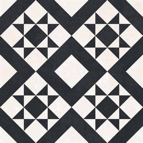 Black & White Floor Tiles - BCT Black & White Patterned Tile