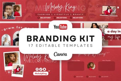 YouTube Branding Kit Editable In Canva Graphic By OniriqveDesigns