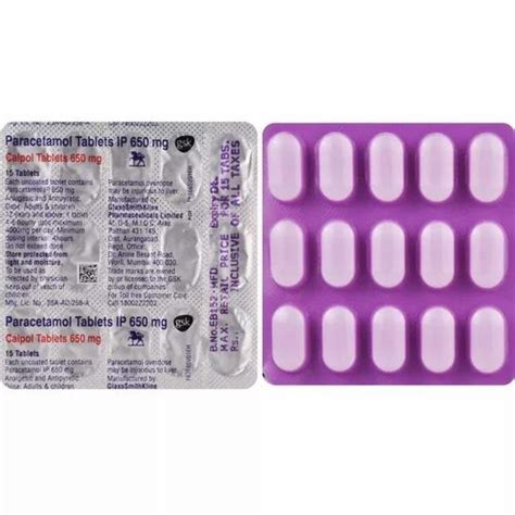 Calpol 650 Mg Paracetamol Tablet At Rs 35 Stripe In Nagpur Id 2853491638173