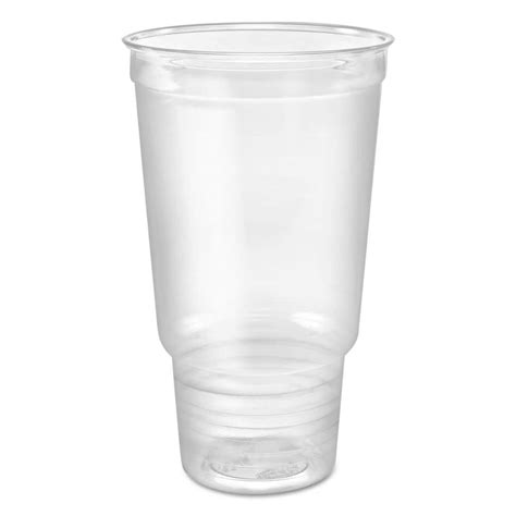 DART 32 Oz Clear Disposable Plastic Cups Cold Drinks PET 25 Bag