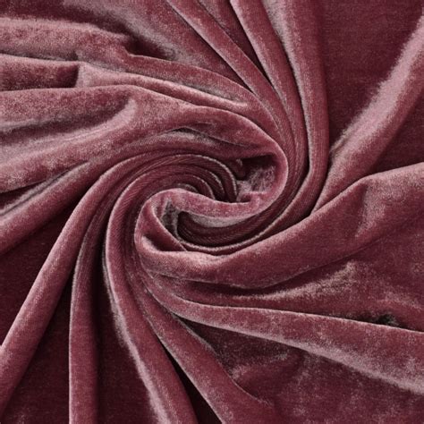 Stretch Velour Dusty Pink Fabrics Hemmers