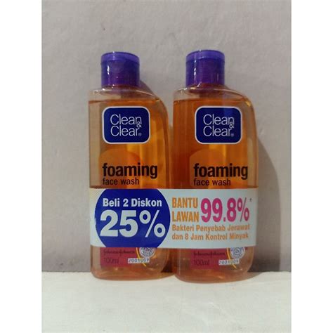 Jual Clean And Clear Foaming Face Wash 100ml 2botol Shopee Indonesia