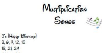 Multiplication Songs by My Third Grade Herd | Teachers Pay Teachers