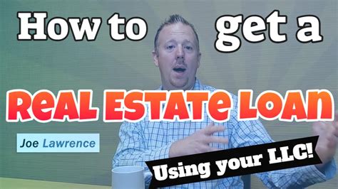 How To Get A Real Estate Loan Using Your Llc For Investors Youtube