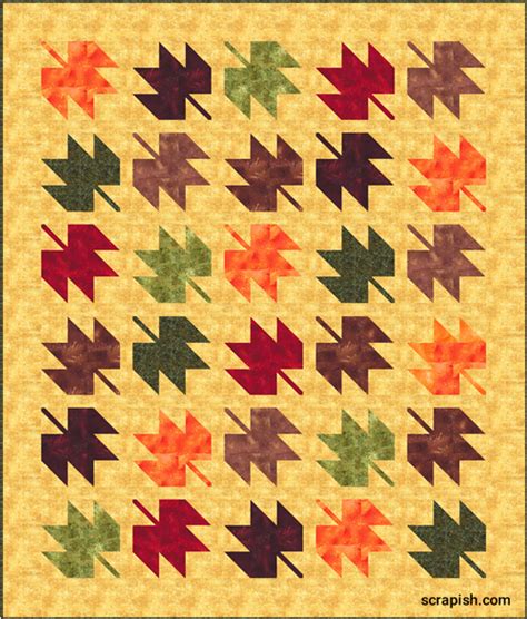 Free Maple Leaf Quilt Pattern Easy For Beginners