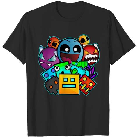 Geometry Dash Old School Gaming T Shirts Sold By Fightweargoods Sku