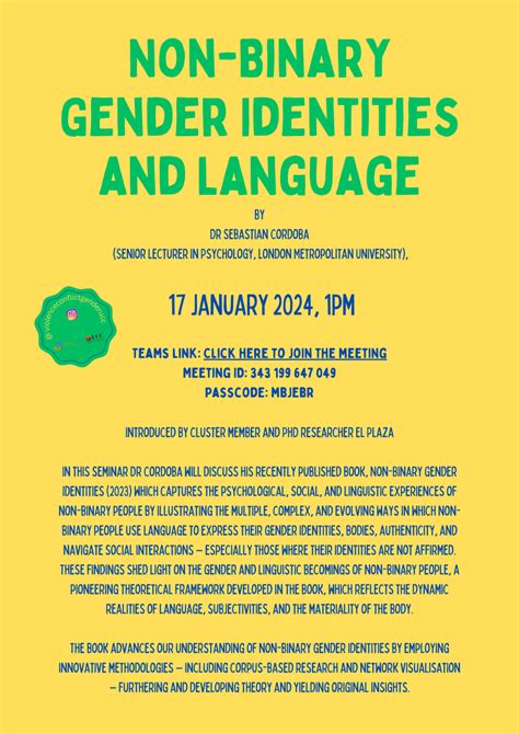 Non Binary Gender Identities And Language Casilacie