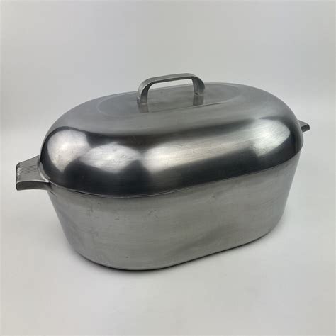 Vintage Magnalite Ghc Aluminum Dutch Oven Roaster Qt Oval W Trivet