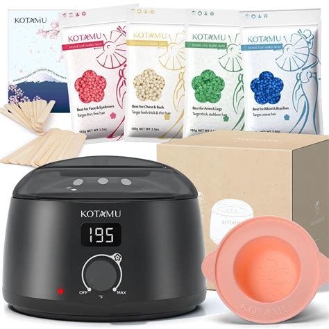 Wax Warmer Kit Kotamu Hair Removal Waxing Kit With Hard Wax Beans Target For Bikini Brazilian